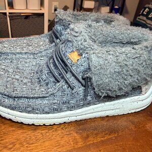 Hey Dude Wendy Fold Faux Fur Slip-On Shoes Toddler TD12 Gray